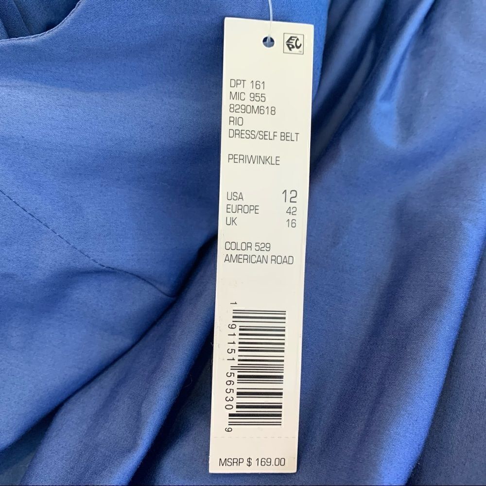 Antonio Melani Rio Cocktail Dress Periwinkle Size 12 - Picture 3 of 10